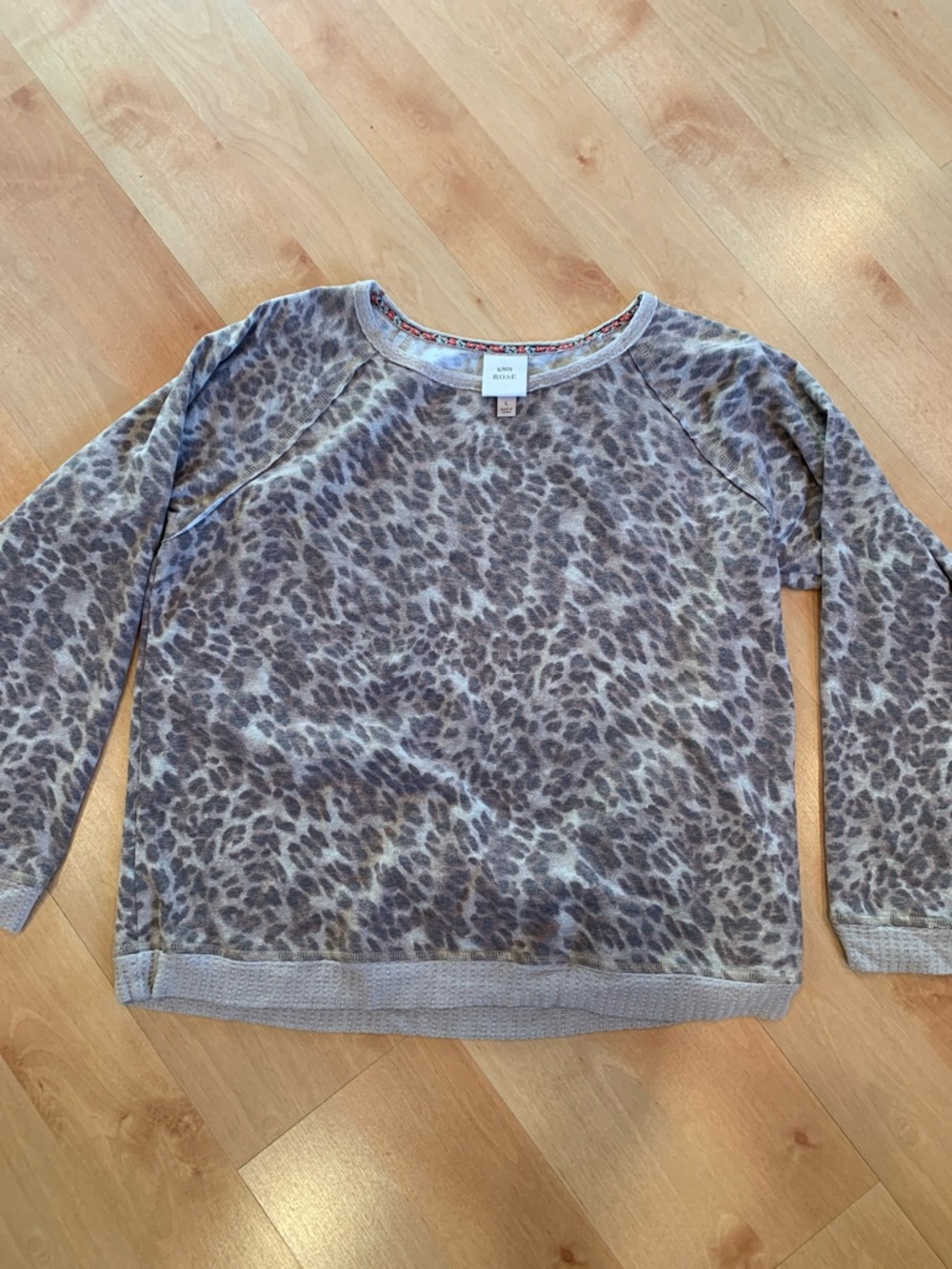 Knox Rose Leopard Print Long Sleeve Top - Brown